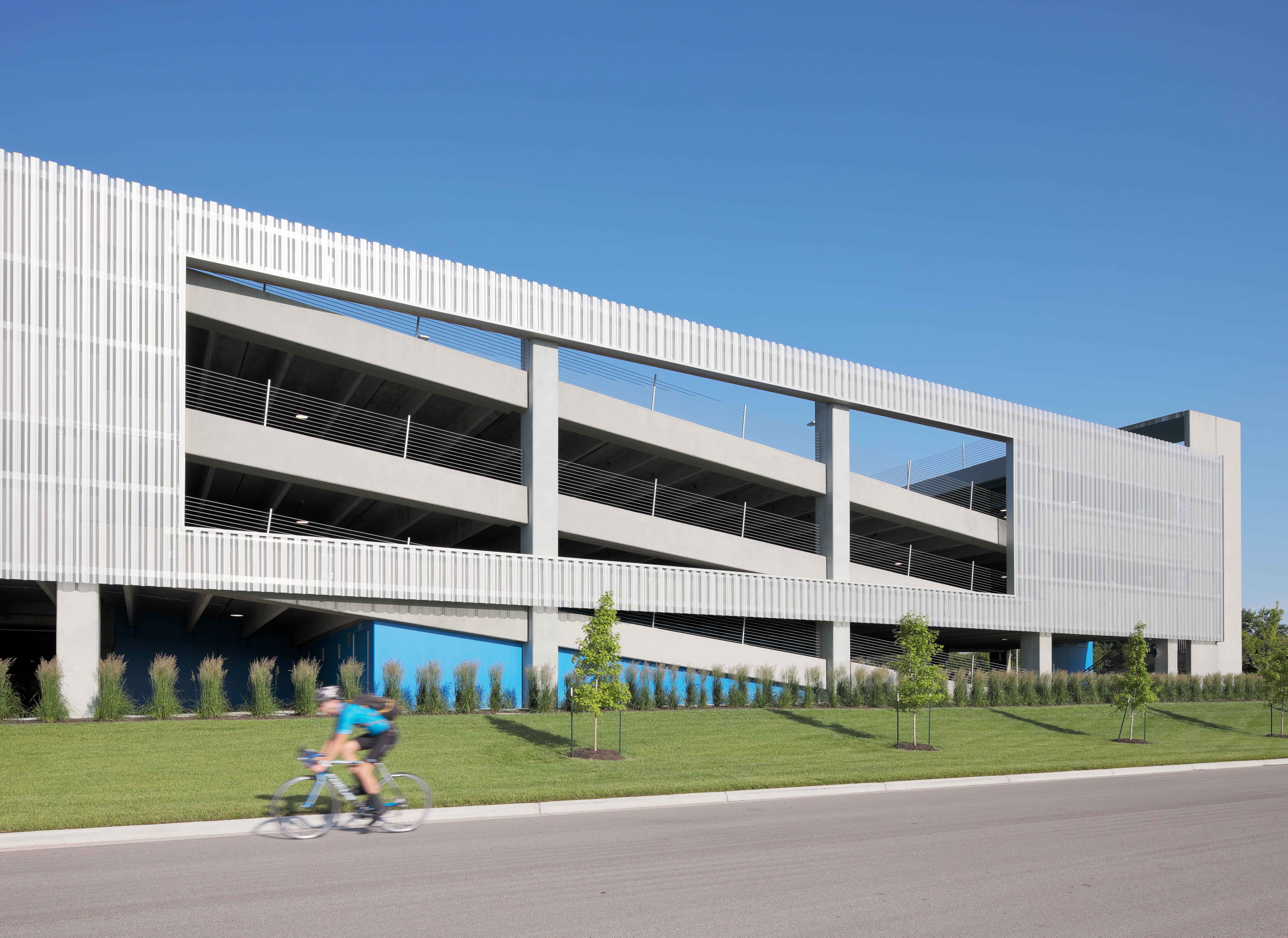 Garmin headquarters parking garage in Overland Park, KS