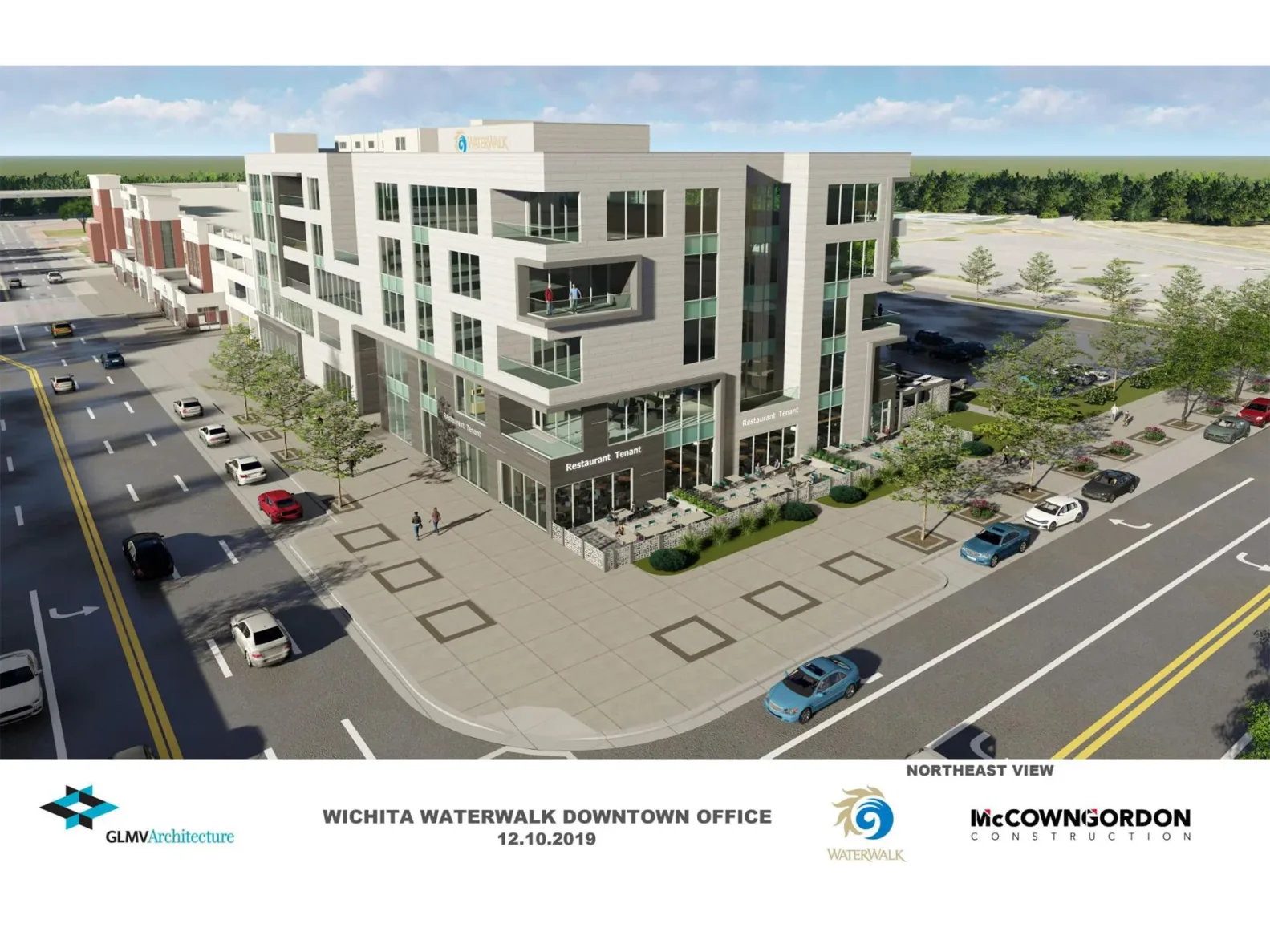 wichita waterwalk new building rendering construction by mccowngordon construction