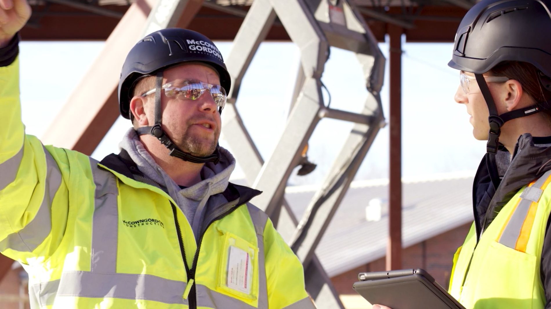 McCownGorodn associates with new safety hard hats at Pembroke Hill jobsite