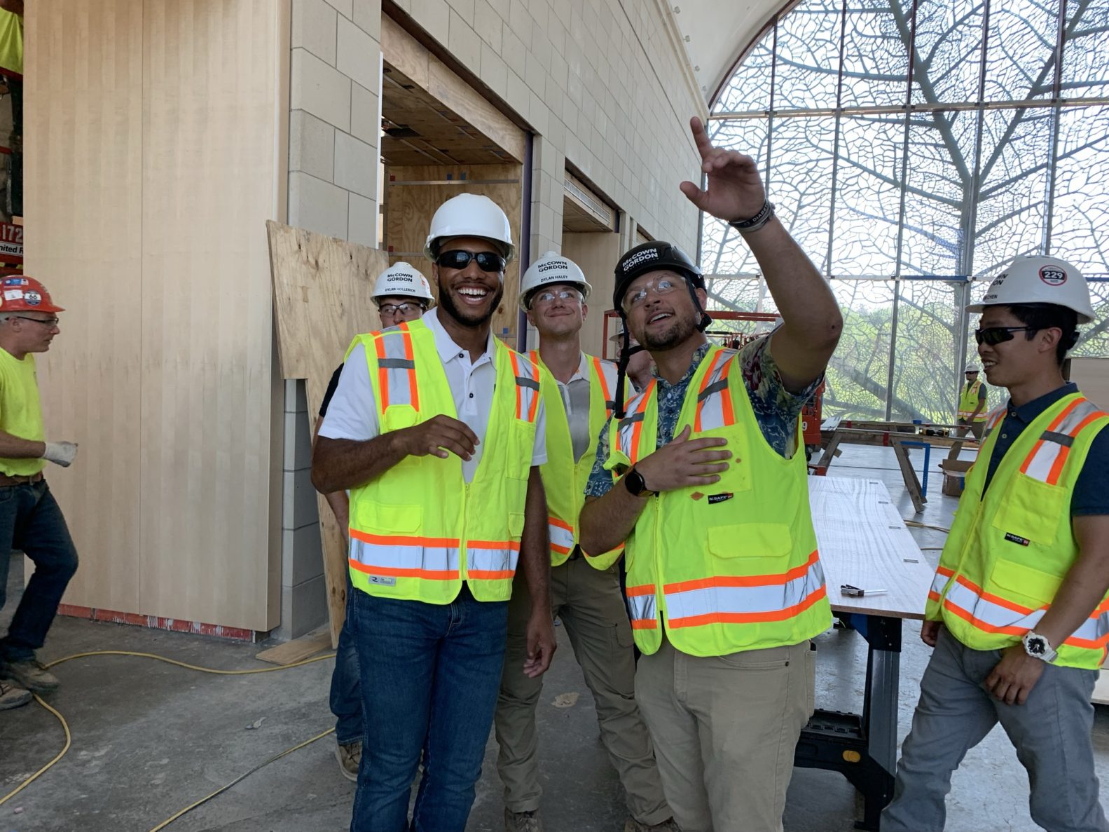 Two McCownGordon interns on a jobsite