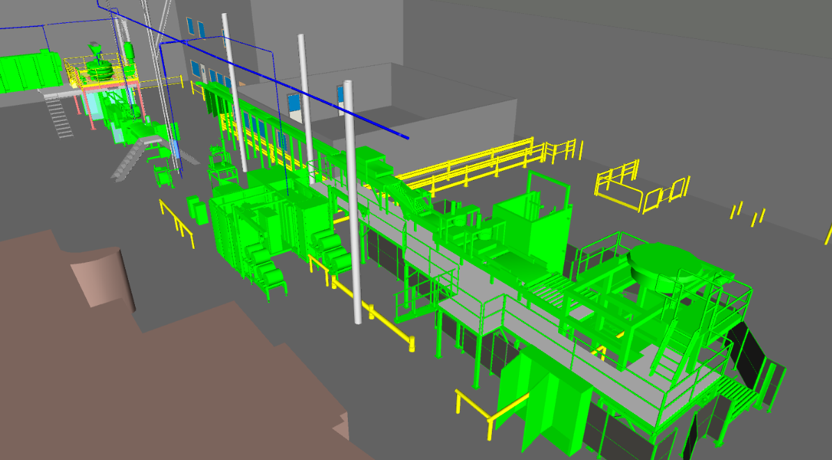 laser scan of packaging line