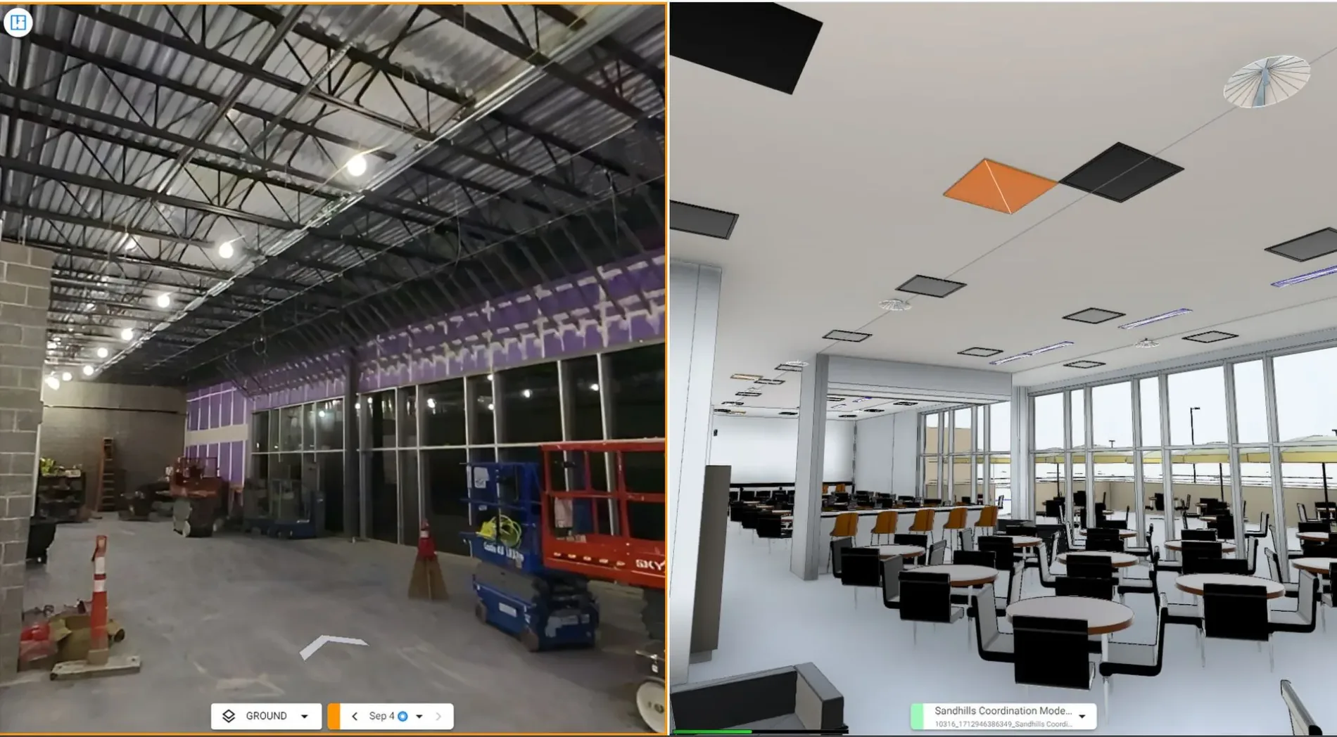Digital twin of a break area