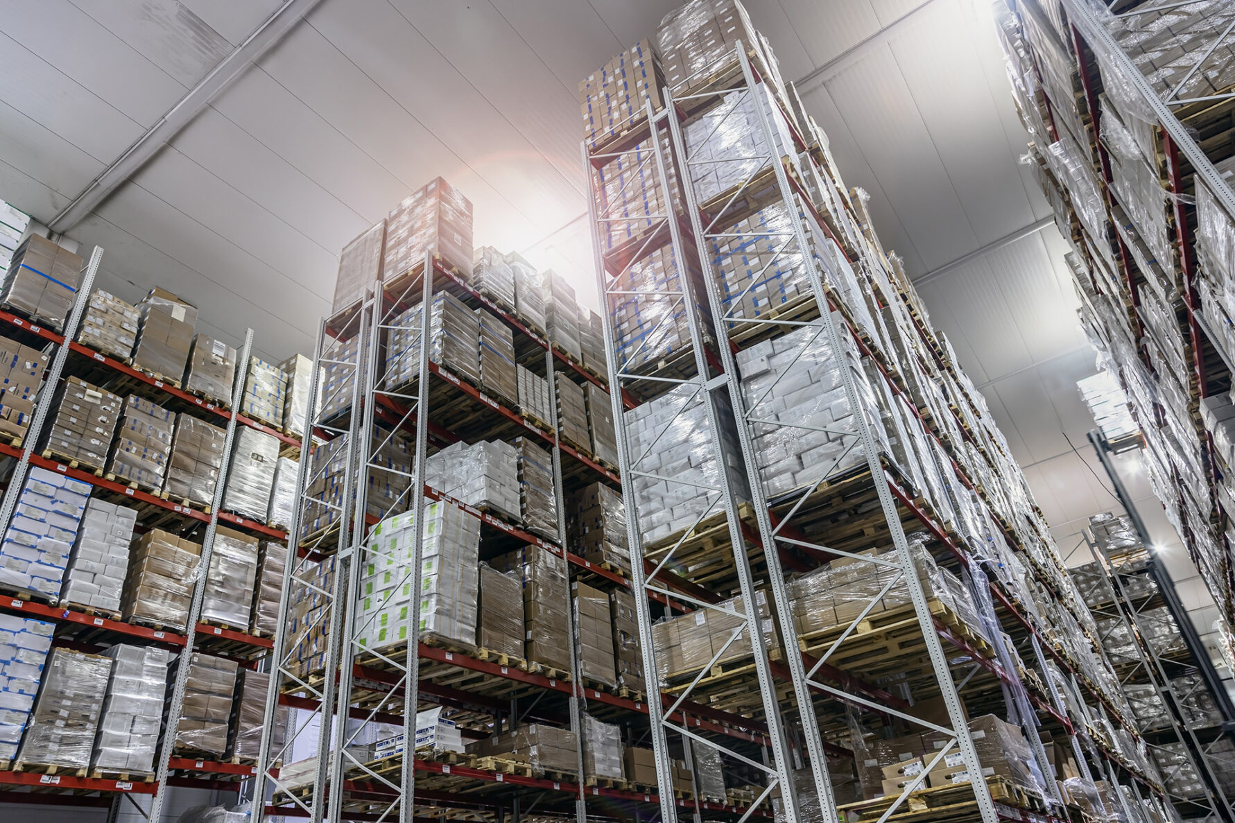 Cold storage, grocery warehouse for storing perishable meat, fish, vegetables products. Freezing warehousing