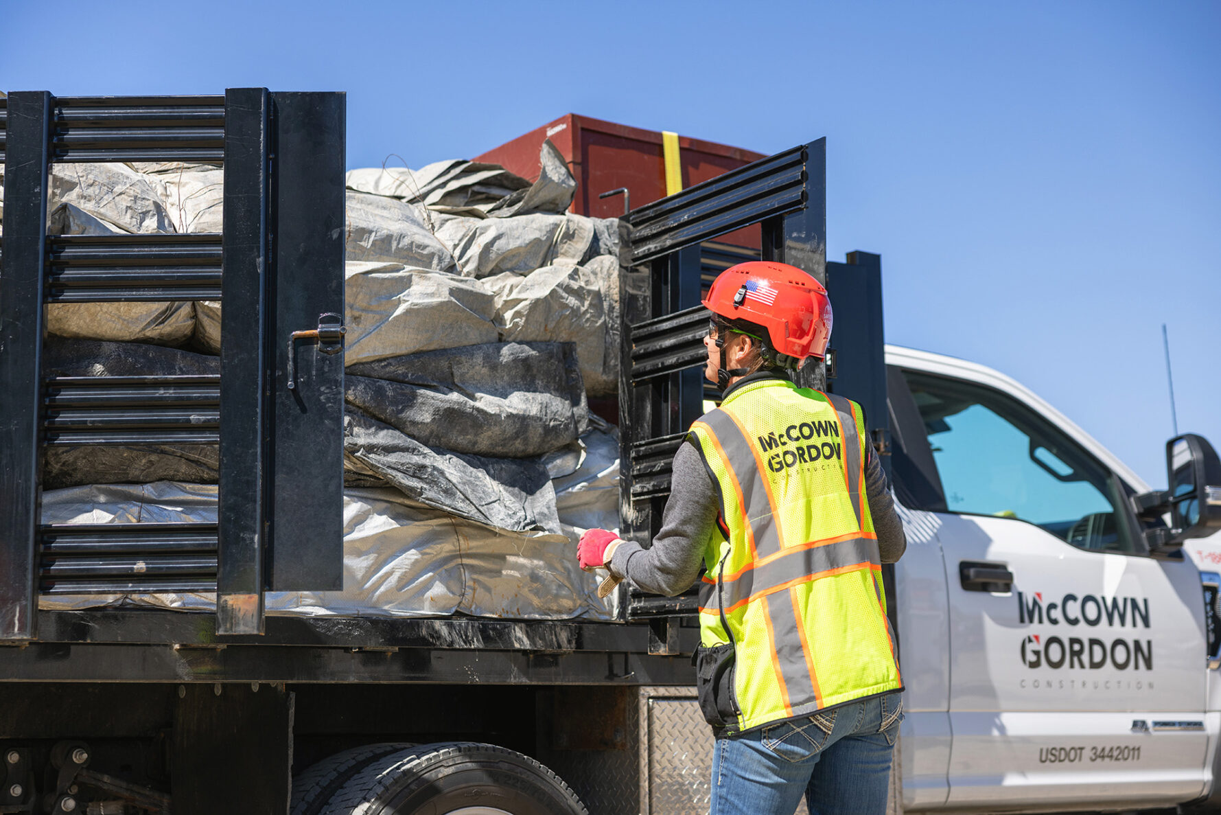 Delivery truck unloading
